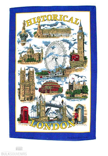 12x Historical London Tea Towels Bulk Souvenirs Offer