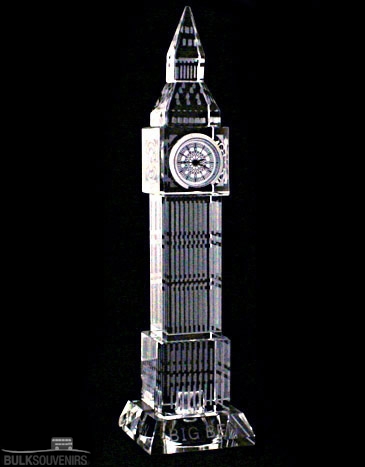 17cm Light Up Crystal Big Ben with Clock