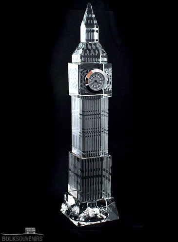 22cm Light Up Crystal Big Ben with Clock