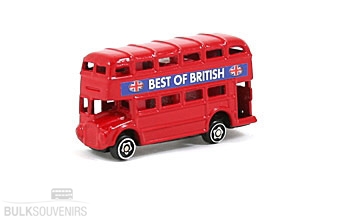 12x Die Cast Metal Red London Double Decker Bus Magnets
