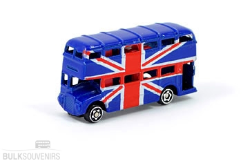 12x Die Cast Metal Union Jack Bus Magnets
