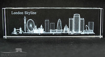 Laser Art Crystal London Skyline Paperweight