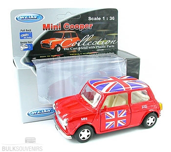 Pullback Red Union Jack Mini Cooper Model Car
