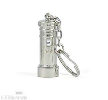 12x Silver Metal Post Box Keyrings Wholesale Souvenirs