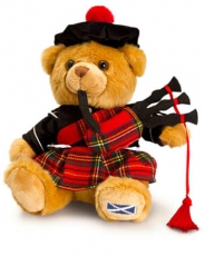19cm Large Scottish Piper Teddy Bear
