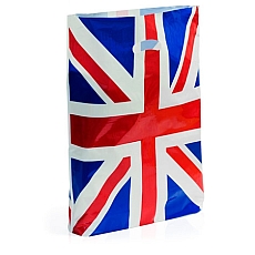 12x Plastic Union Jack Bags Ideal for Gifts