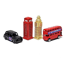 Set of Four Diecast Metal Miniature London Models