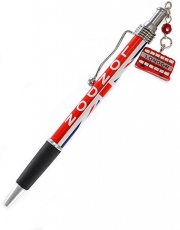 24x Union Jack Ballpoint Pens with Red Bus Charms