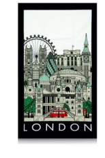 12x London Cityscape Souvenir Tea Towels