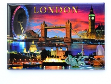 12x London Landmarks by Night Picture Magnets