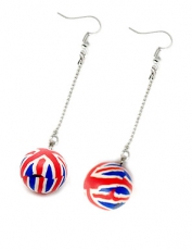 12x Pairs of Fimo Union Jack Earrings