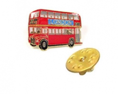 12x London Double Decker Bus Pin Badges