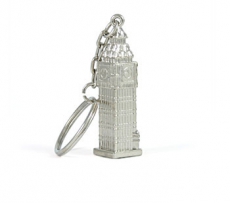 12x Silver Metal Big Ben Keyrings Wholesale Souvenirs