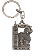 10x Metal Keyrings with Big Ben & London Eye