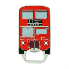 12x Metal London Bus Bottle Opener Magnets