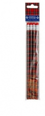 12x Packs of Four Tartan Pencils