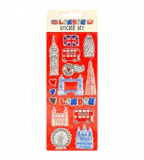12x London Souvenir Sticker Sets