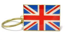 12x Souvenir Metal Union Jack Keyrings