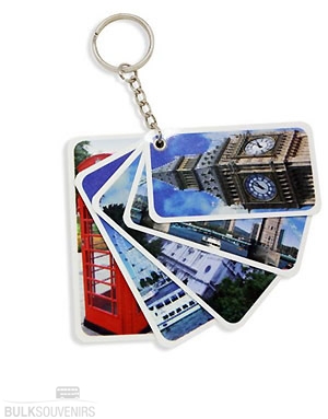 12x Views of London Souvenir Keyrings