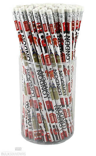 50x White London Pencils Wholesale