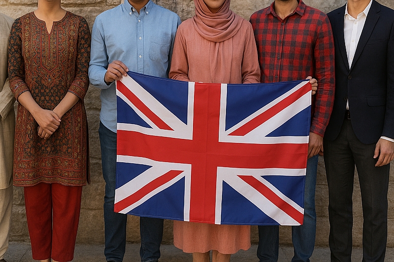 united in diversity holding the flag